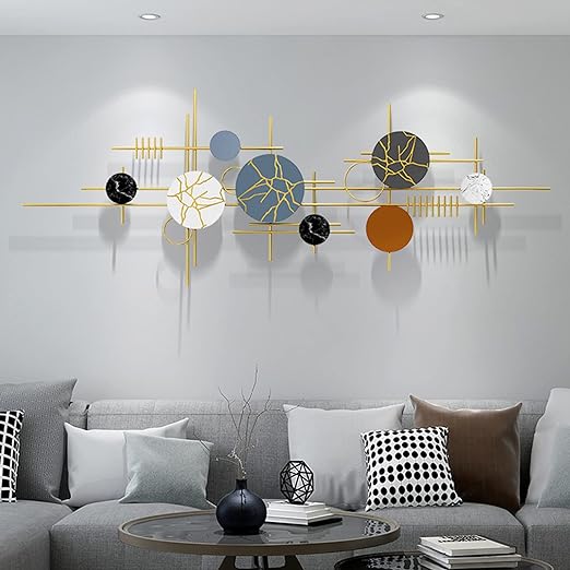 3D Assorted Circle and Line Metal Wall Art