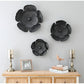 3D Black Leaves Metal Wall Art