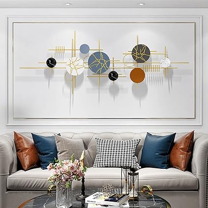 3D Assorted Circle and Line Metal Wall Art