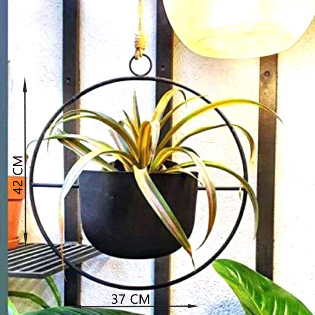 Metal Circular Hanging Planter