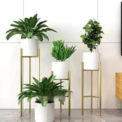 Set of 3 Metal Indoor Floor Planter