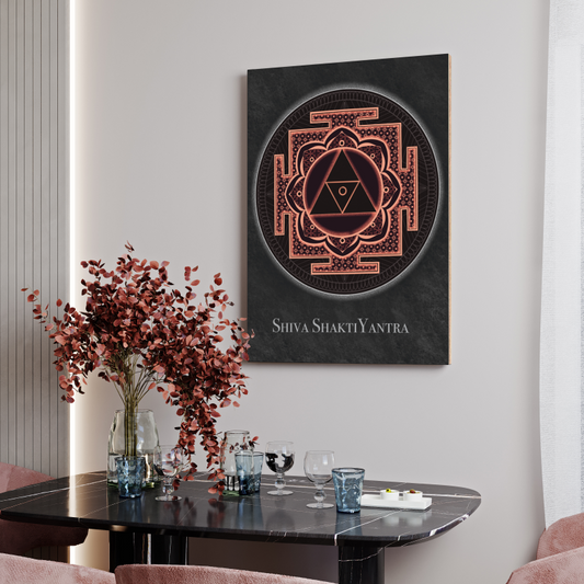 Shiva Shakti Yantra Wood Print Wall Art