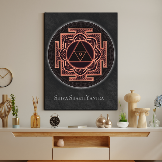 Shiva Shakti Yantra Wood Print Wall Art