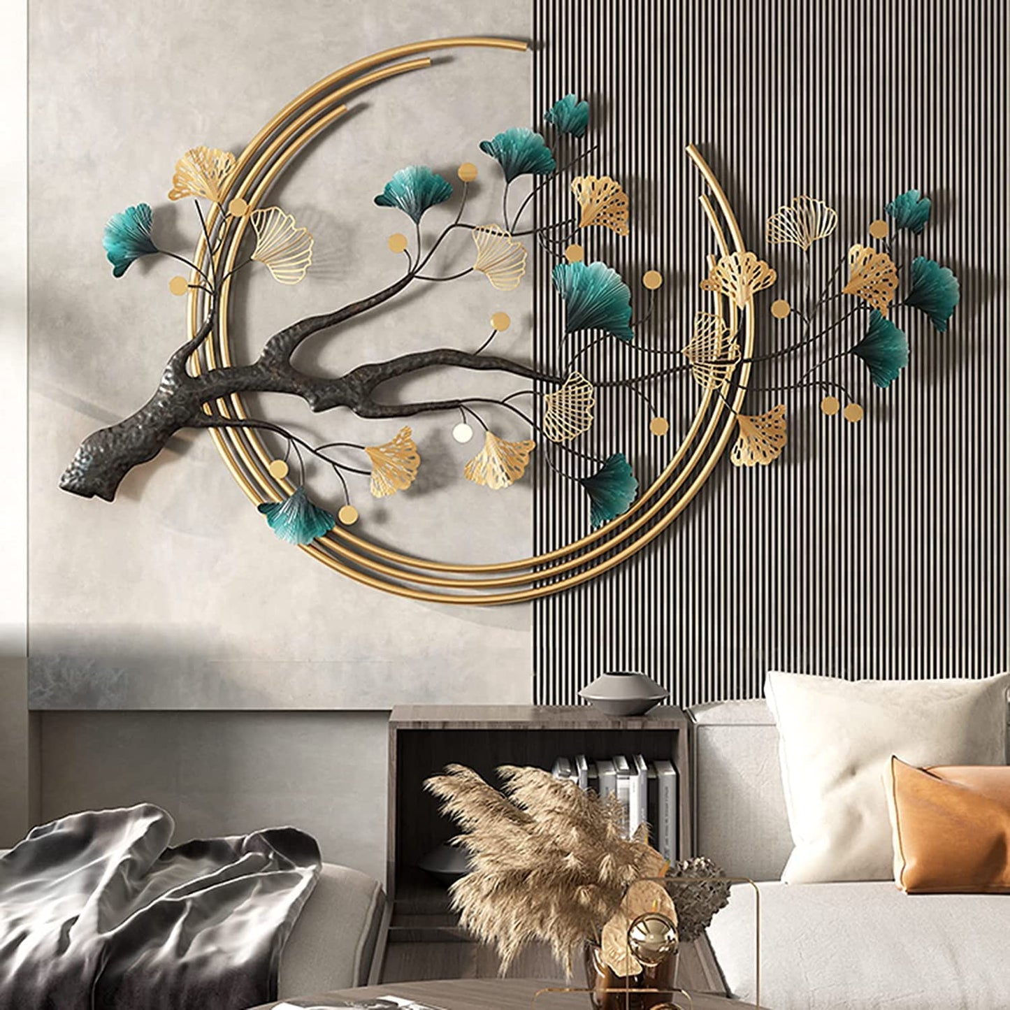 Tree Branch Circle Metal Wall Art