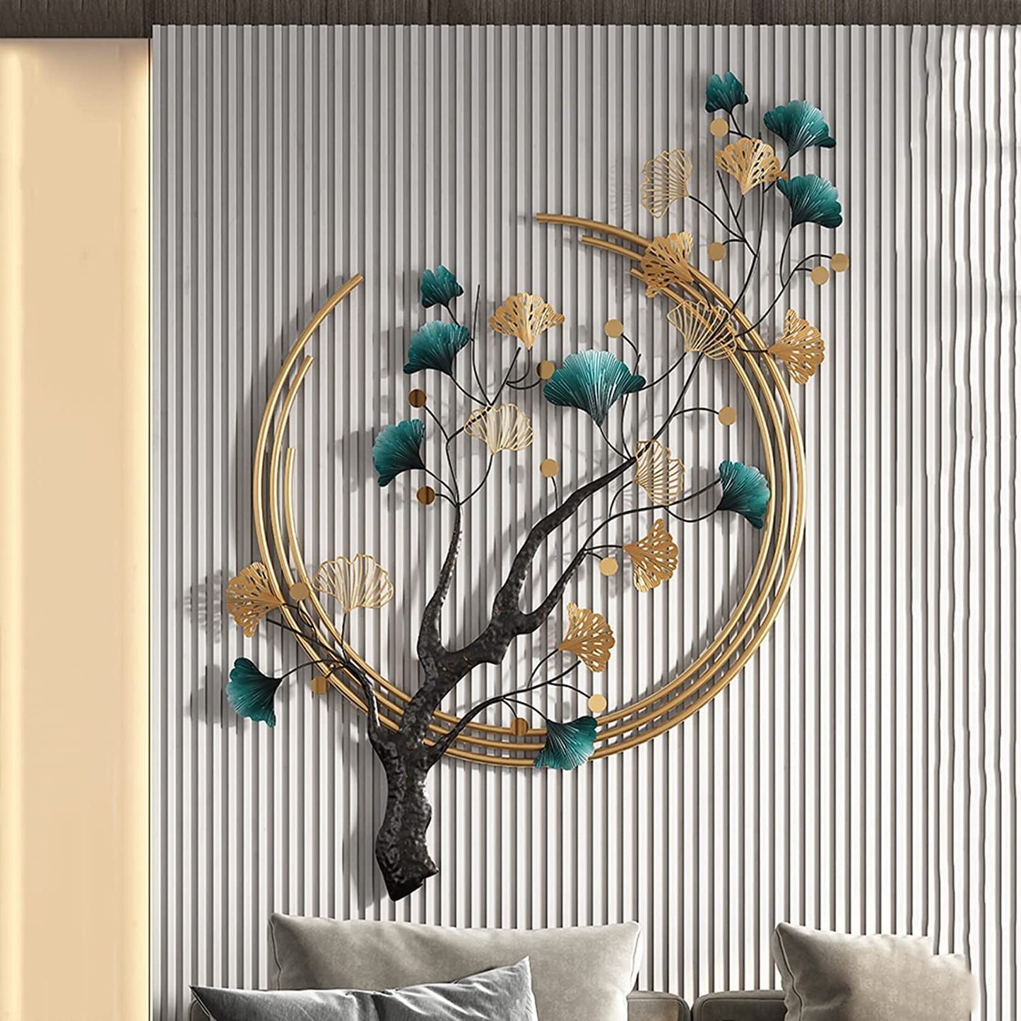 Tree Branch Circle Metal Wall Art