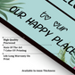 Welcome To Our Happy Place Wooden Wall Art Wood Print For Home Décor