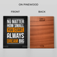 No Matters Inspired Quotes Wood Print Wall Art