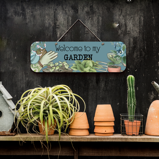 Welcome To My Garden Wooden Wall Art Wood Print