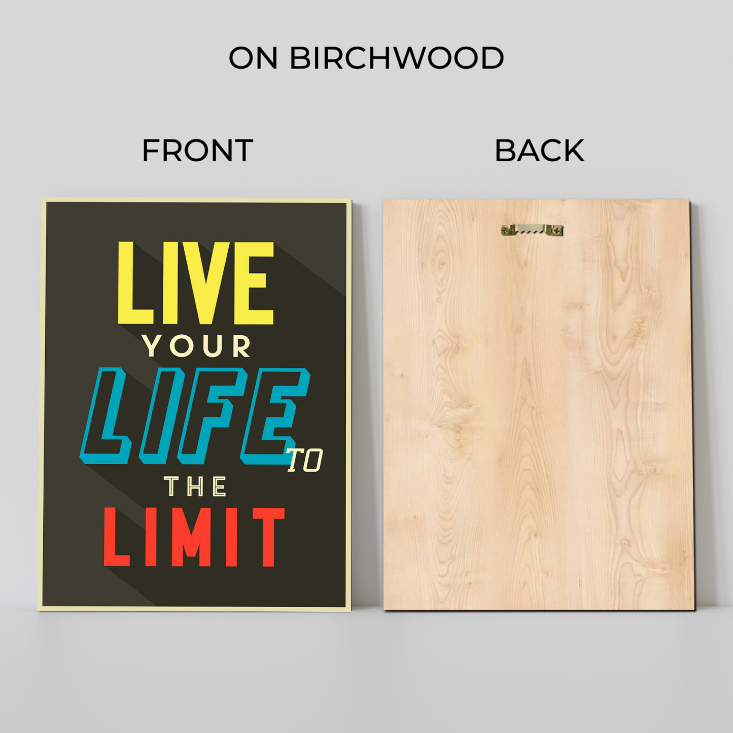 Live Your Life To The Limit Inspired Quotes Wood Print Wall Art