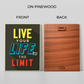 Live Your Life To The Limit Inspired Quotes Wood Print Wall Art