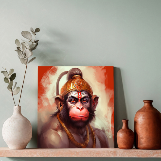 Hanuman Idol Wood Print Wall Art