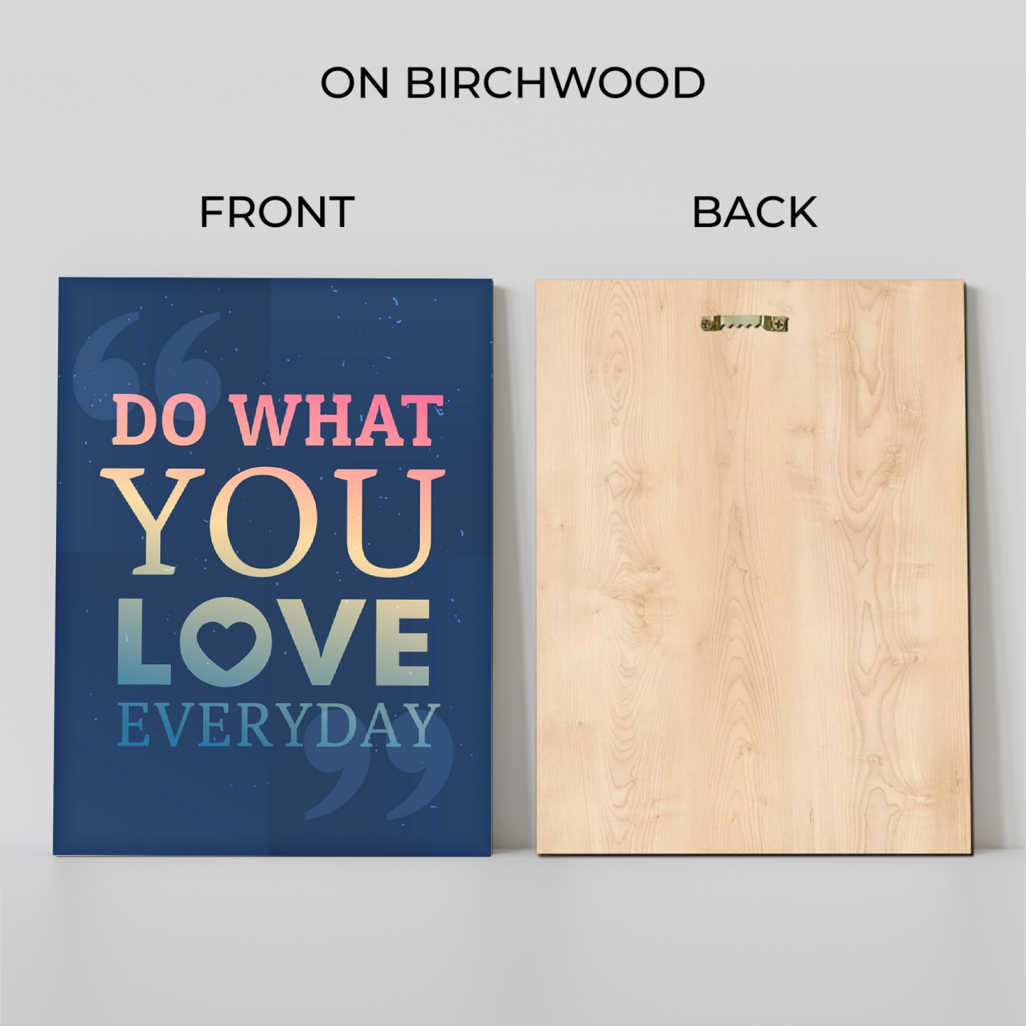 Do What You Love Inspired Quotes Wood Print Wall Art