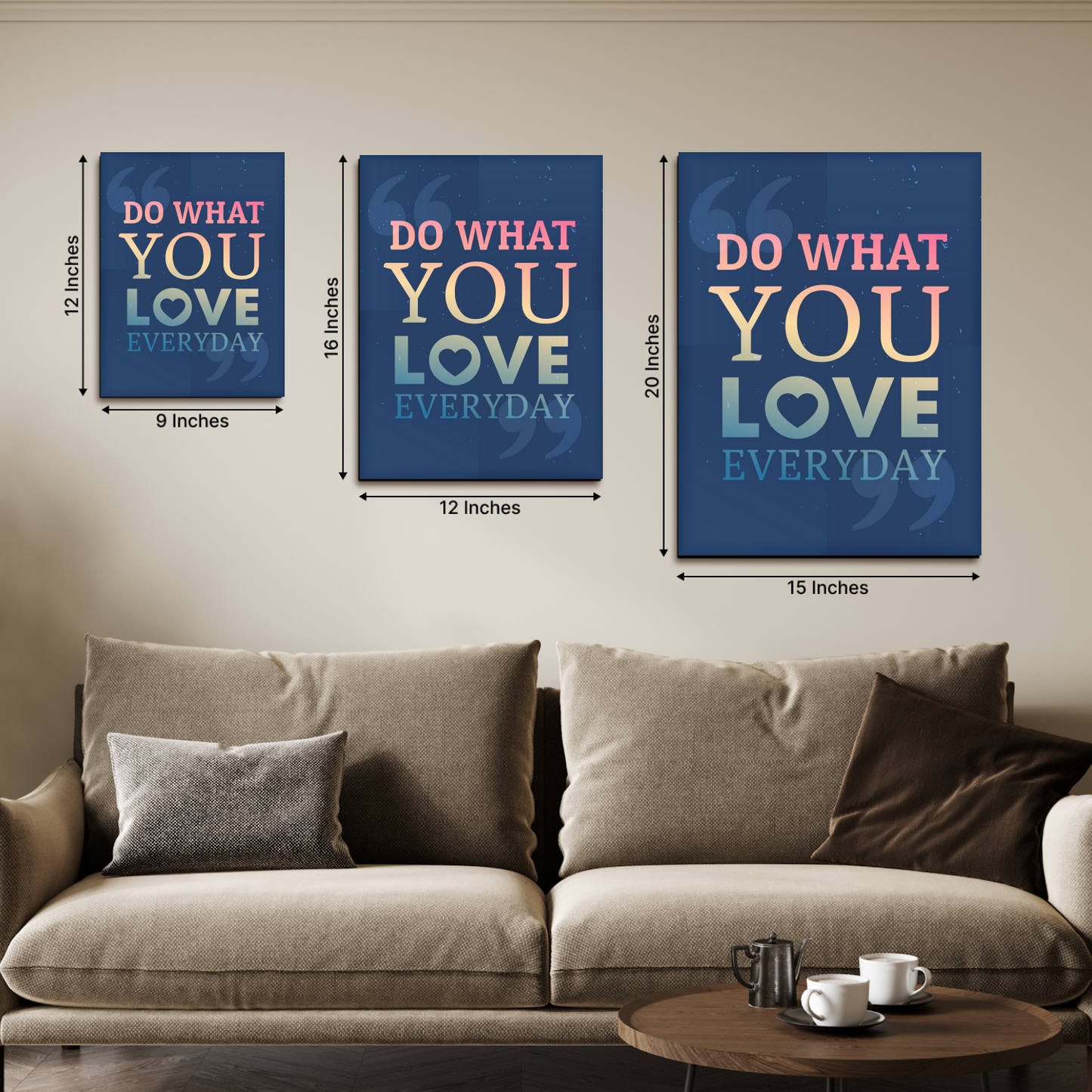 Do What You Love Inspired Quotes Wood Print Wall Art