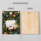 Cow and Calf Sacred Pichwai Wood Print Wall Art