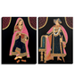 Queen and King Royal Wood Print Wall Art Set of 2