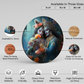 Radha Krishna Digital Wood Print Wall Art