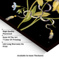 Black Floral Wooden Wall Art Wood Print