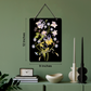 Black Floral Wooden Wall Art Wood Print
