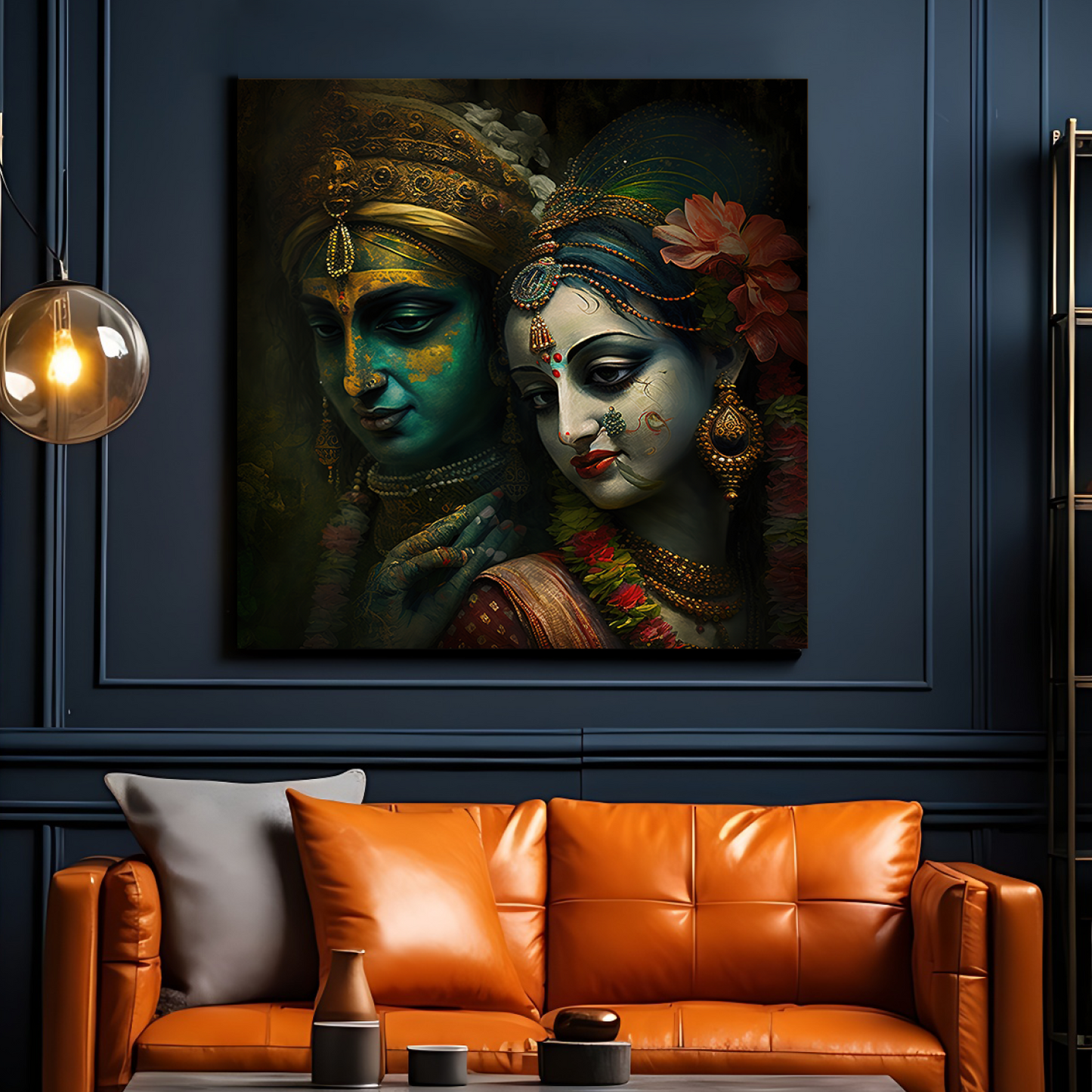 Radha Krishna Wood Print Wall Art