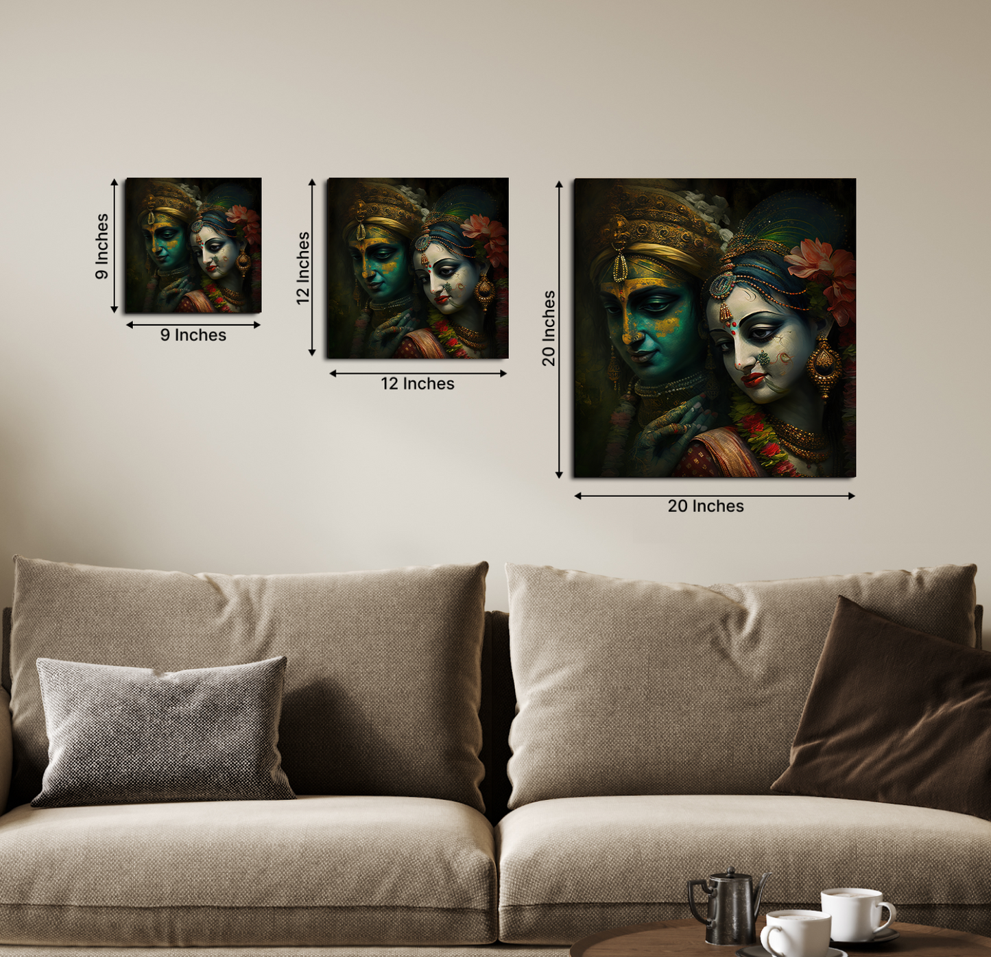 Radha Krishna Wood Print Wall Art