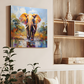 Elephant Colorful Wood Print Wall Art