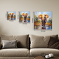 Elephant Colorful Wood Print Wall Art