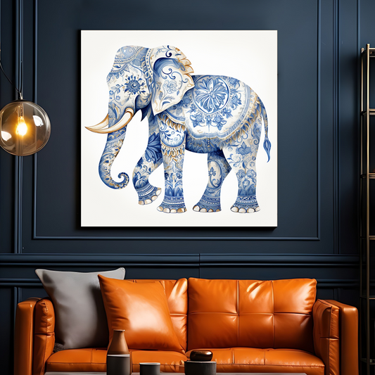 Baby Elephant Wood Print Wall Art For Prosperity and Luck