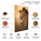 Lion Face Wood Print Wall Art