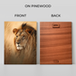 Lion Face Wood Print Wall Art