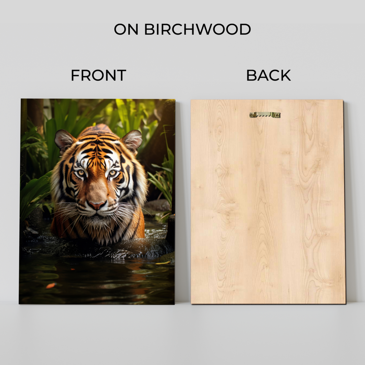 Focused Lion Wood Print Wall Art