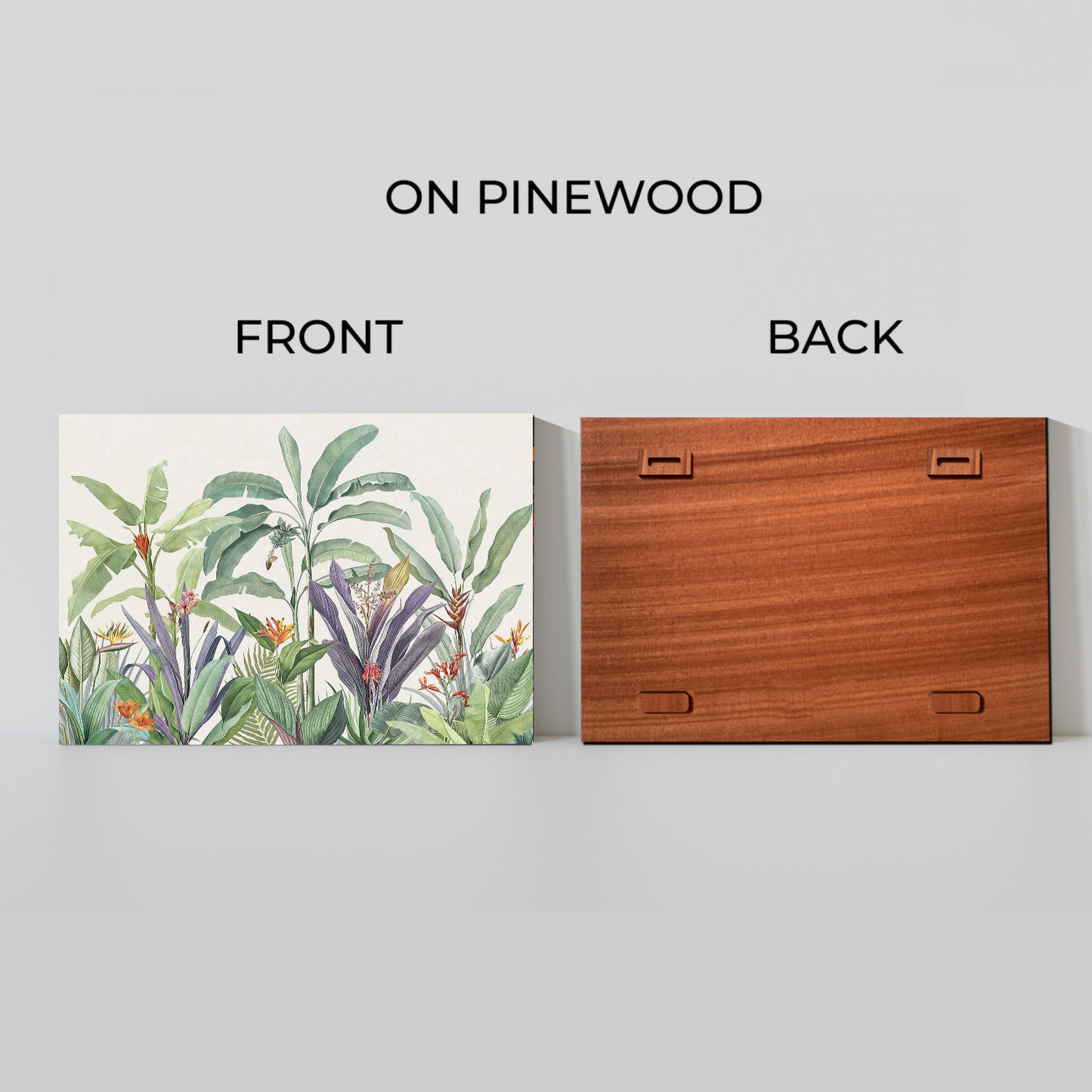 Tropical Plant Wood Print Wall Art