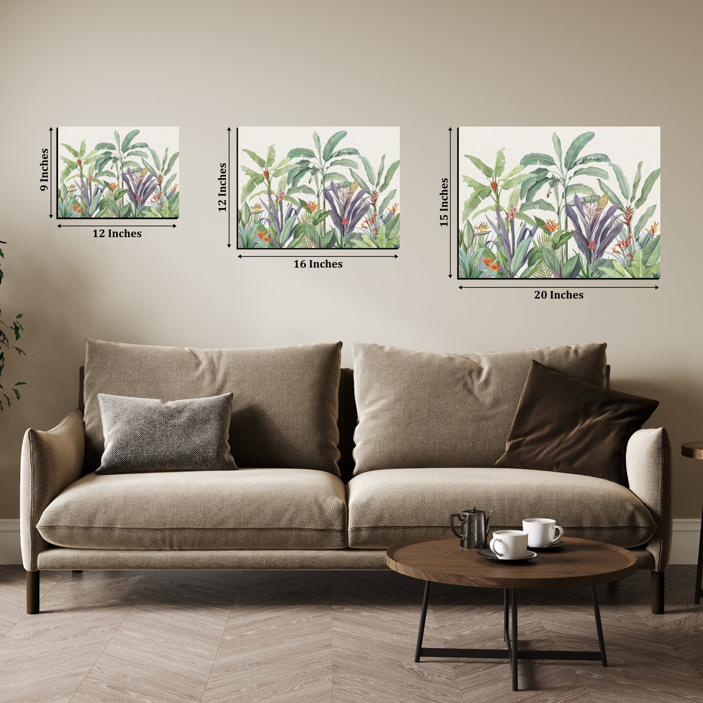 Tropical Plant Wood Print Wall Art