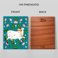 Sacred Cow Pichwai Wood Print Wall Art Blue