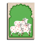 Sacred Cow Pichwai Wood Print Wall Art Green