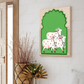 Sacred Cow Pichwai Wood Print Wall Art Green