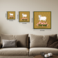 Sacred Cow Pichwai Wood Print Wall Art Gold