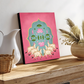 Sacred Cow Pichwai Wood Print Wall Art Pink
