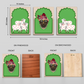 Set of 3 Shrinath Ji and Cow Pichwai Wood Print Wall Art