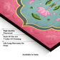 Pink Pichwai Wood Print Wall Art Pink