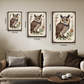 Owl With Steampunk Bird Wood Print Wall Art