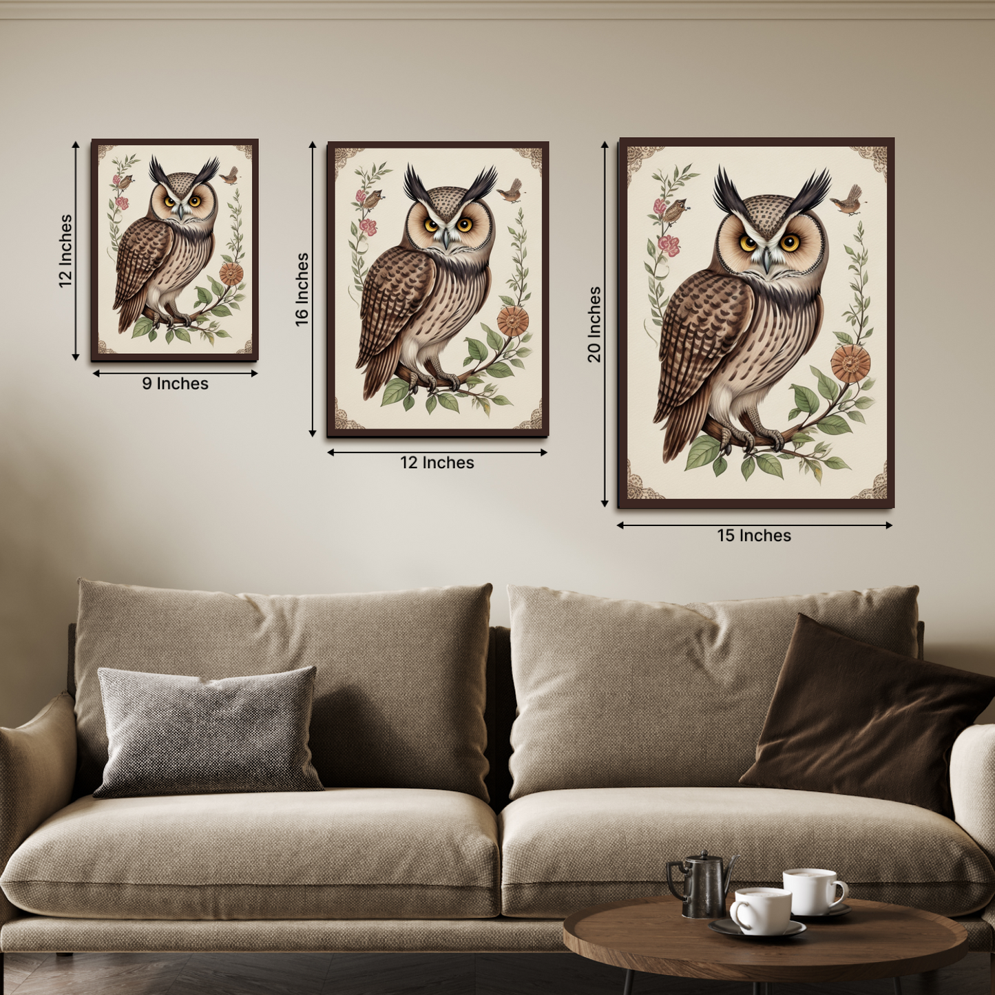 Owl With Steampunk Bird Wood Print Wall Art