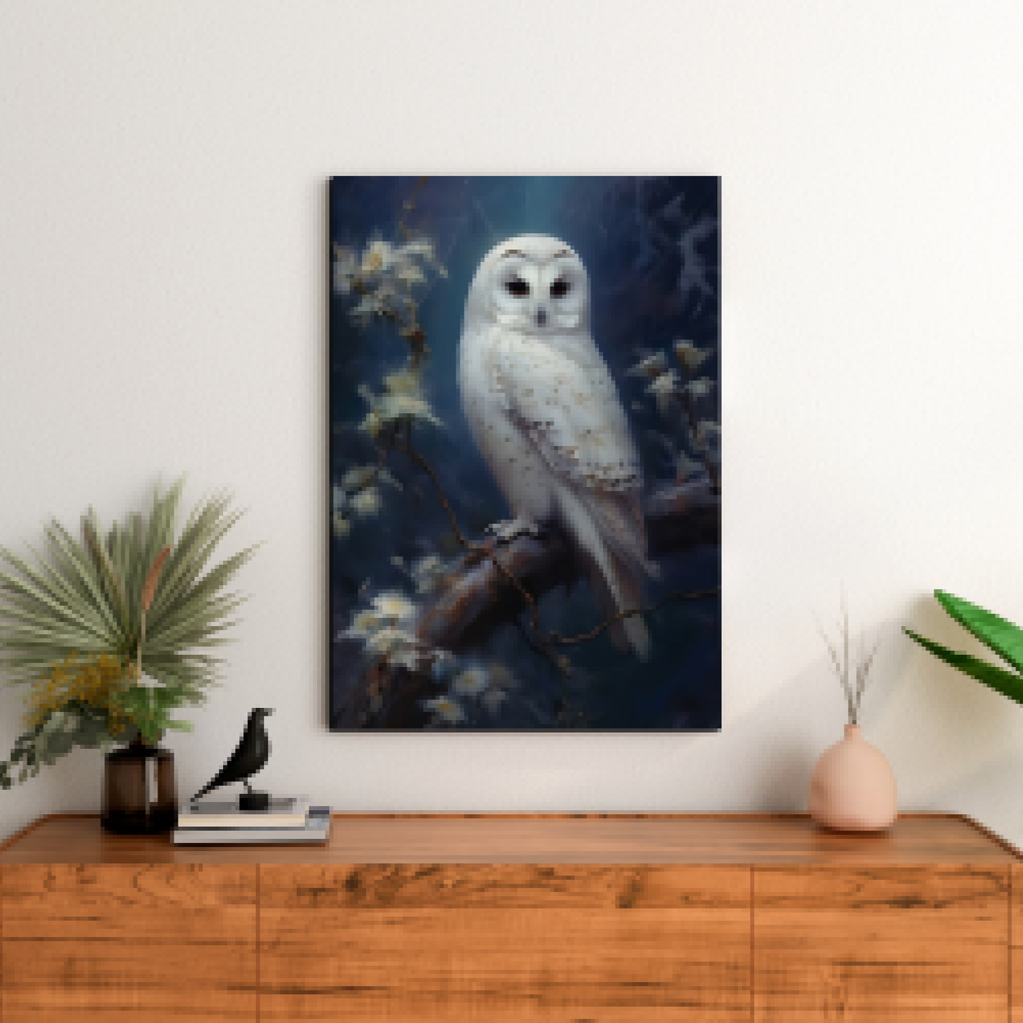 Antique Owl Wood Print Wall Art