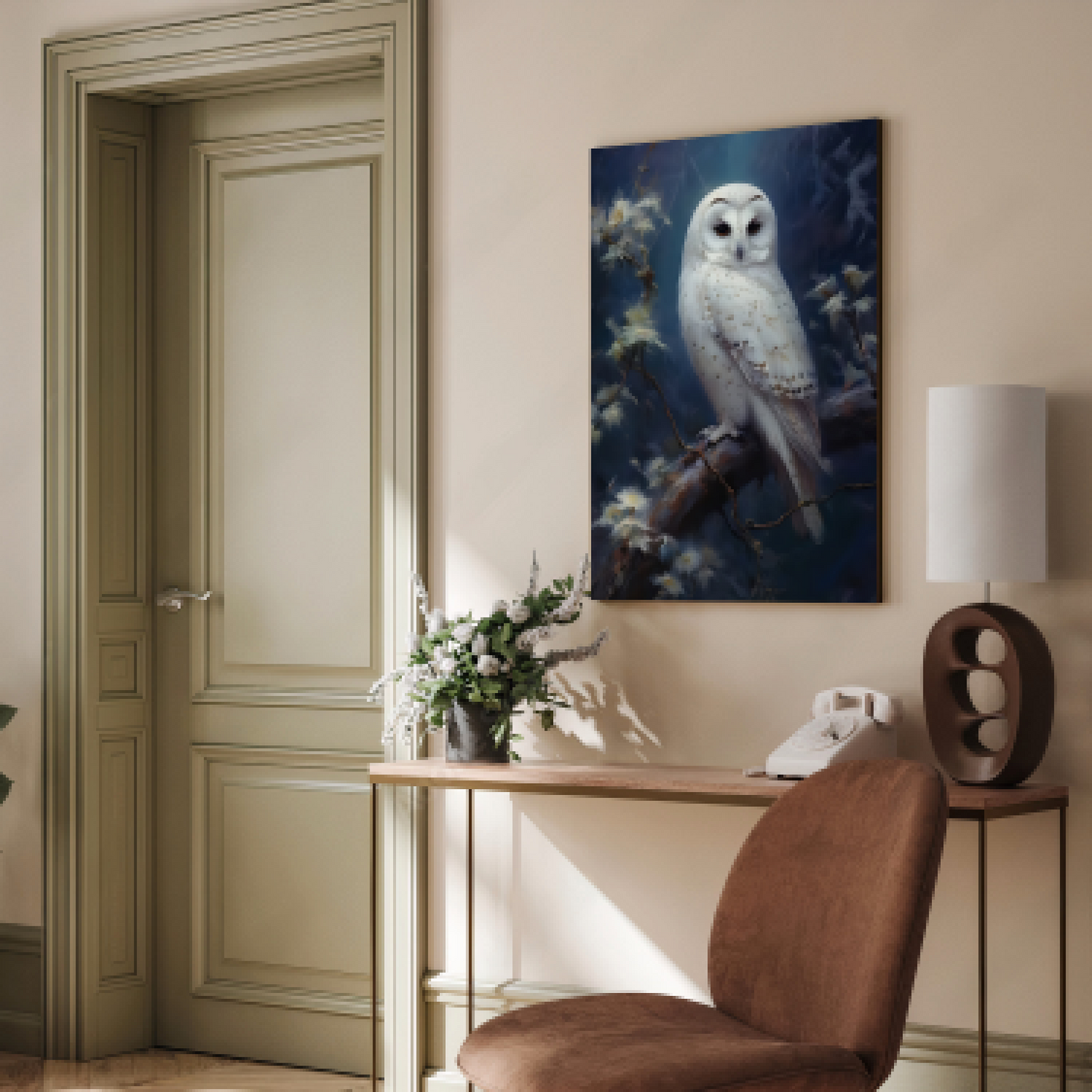 Antique Owl Wood Print Wall Art