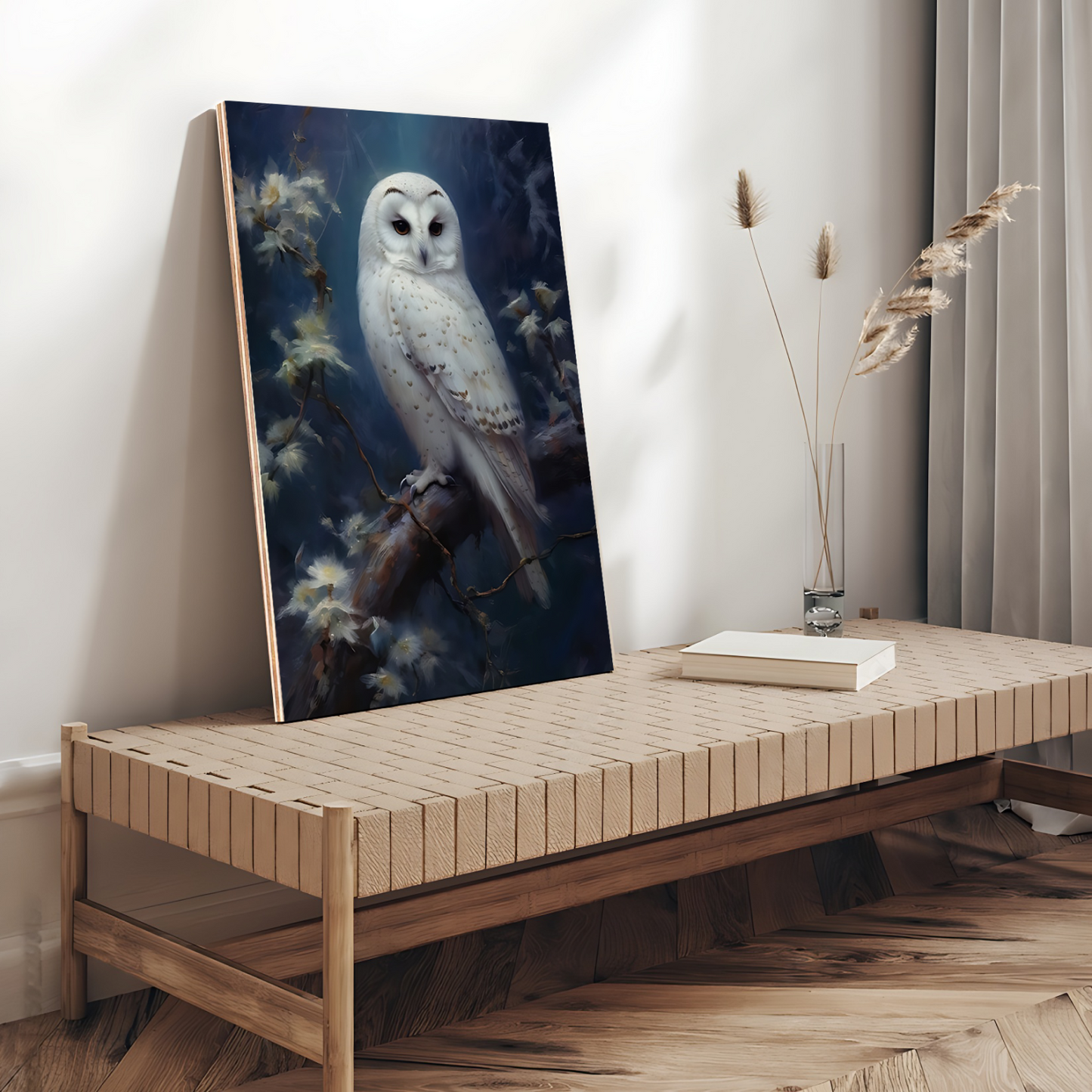 Antique Owl Wood Print Wall Art