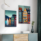 Denmark Travel Wood Print Wall Art Set of 2