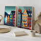 Denmark Travel Wood Print Wall Art Set of 2