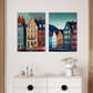 Denmark Travel Wood Print Wall Art Set of 2