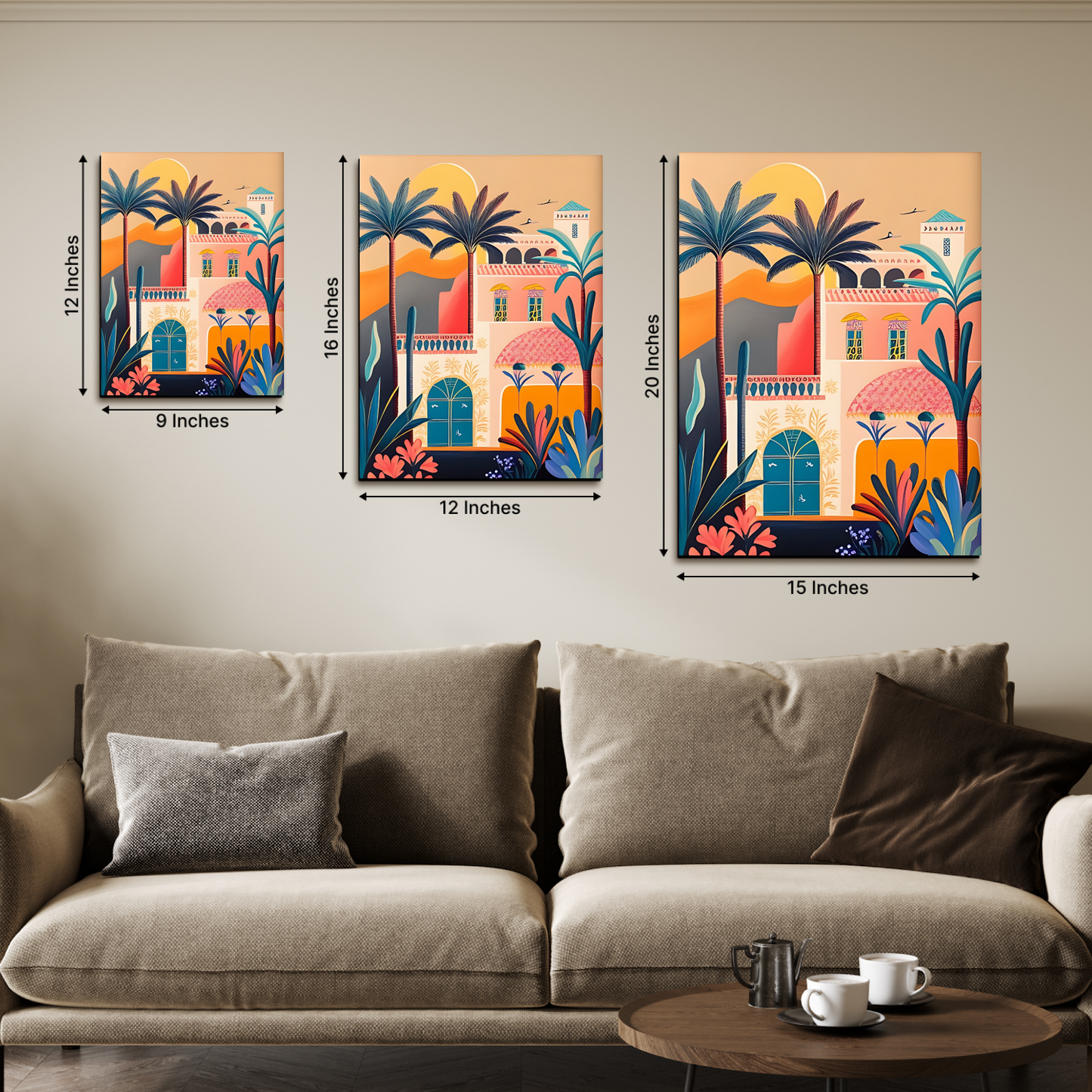 Journey Through Egypt Wood Print Wall Art Set of 2