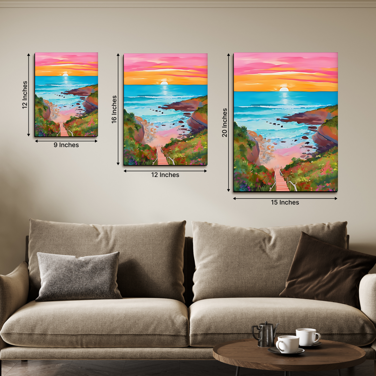 Ocean Odyssey Gallery Wood Print Wall Art Set of 3