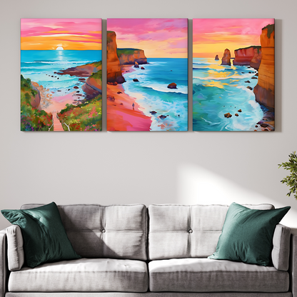 Ocean Odyssey Gallery Wood Print Wall Art Set of 3